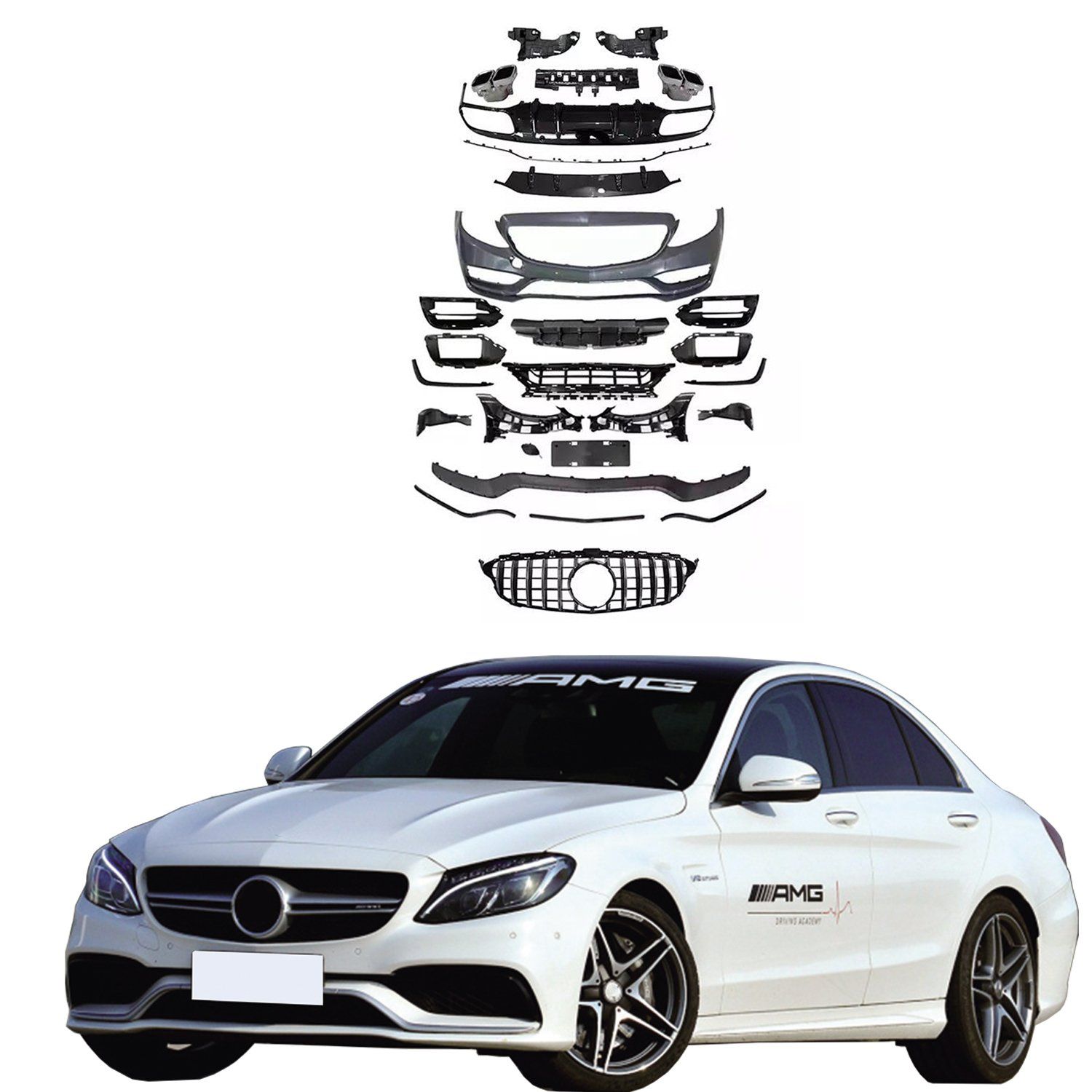 C-Class W205 wide body kit